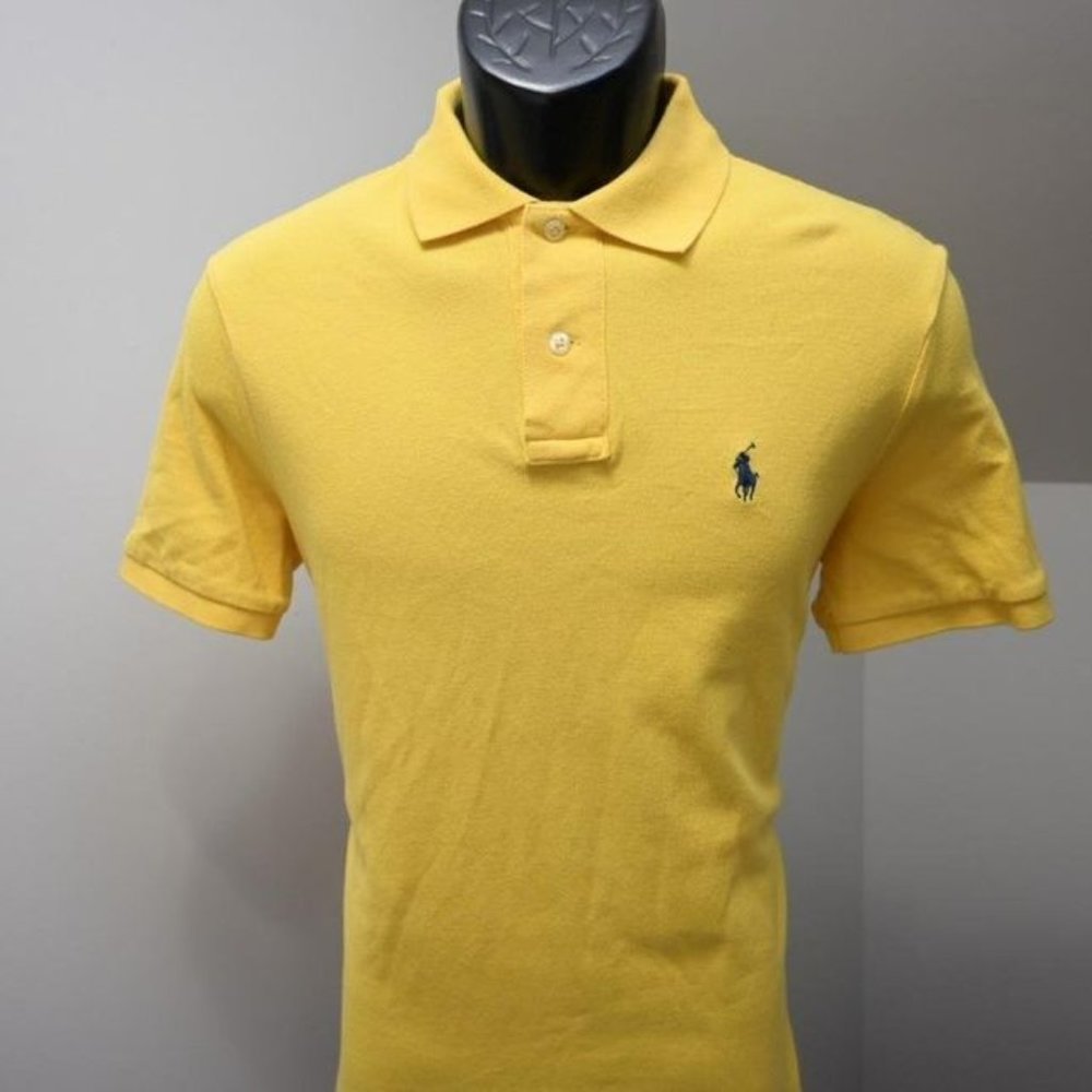 New Polo Ralph Lauren Golf Polo Classic Fit Yellow Short Sleeve Mens Size L